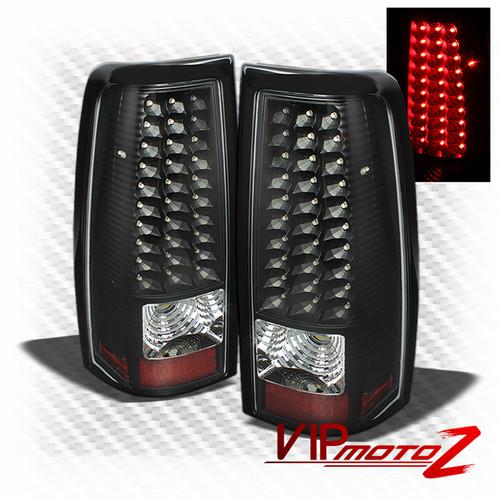 03-06 chevy silverado v8 ss truck black led tail lamps brake signal lights lh+rh