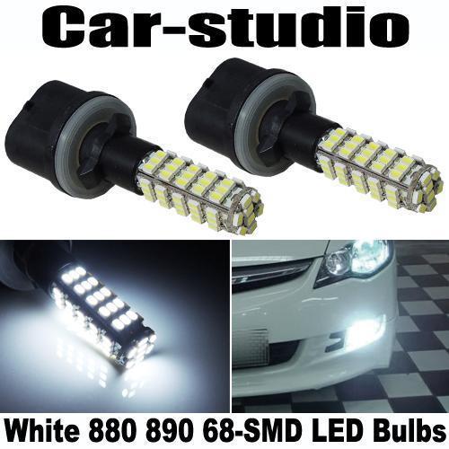 2pcs white 68-smd led 880 899 890 884 885 892 fog driving lights bulbs #f8