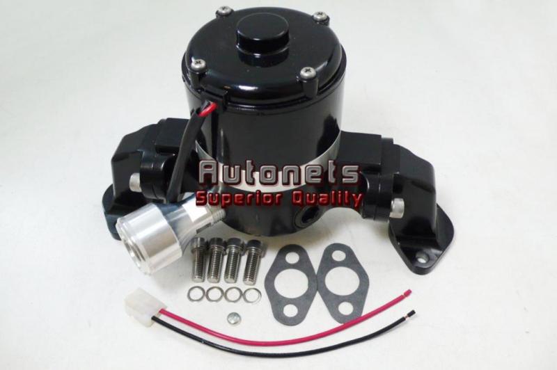 Big block chevy aluminum electric water pump painted black high flow volume bbc