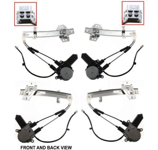 94-97 honda accord 4 door power window regulators w/motor rear pair set