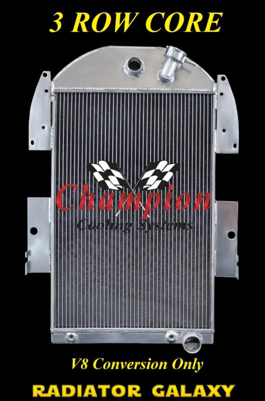 1934 35 36 chevy pickup truck (v8 conv. only) 3 row radiator by champion 