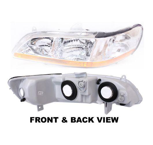 1998-2000 honda accord head lamp left ho2502111 lens body chrome light housing l