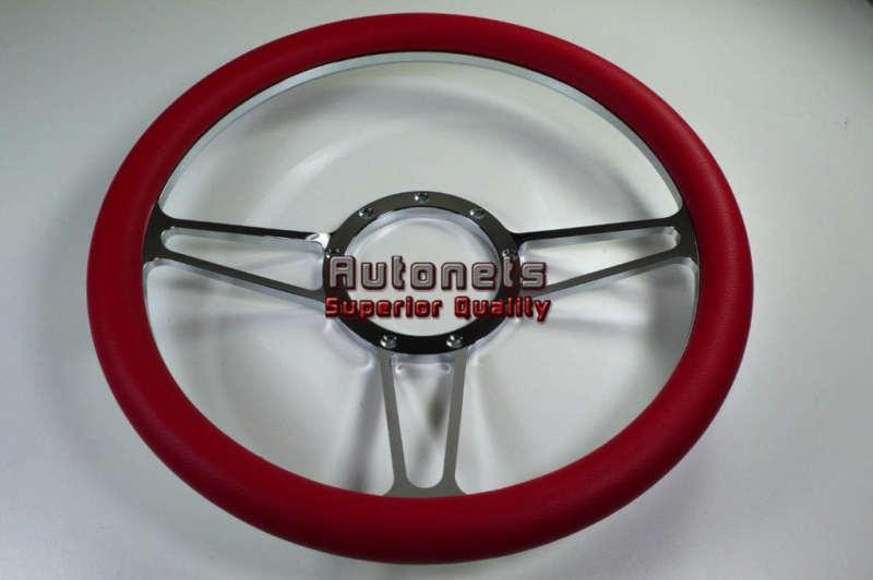 Red vintage chevy gm buick pontiac malibu monte carlo aluminum steering wheel