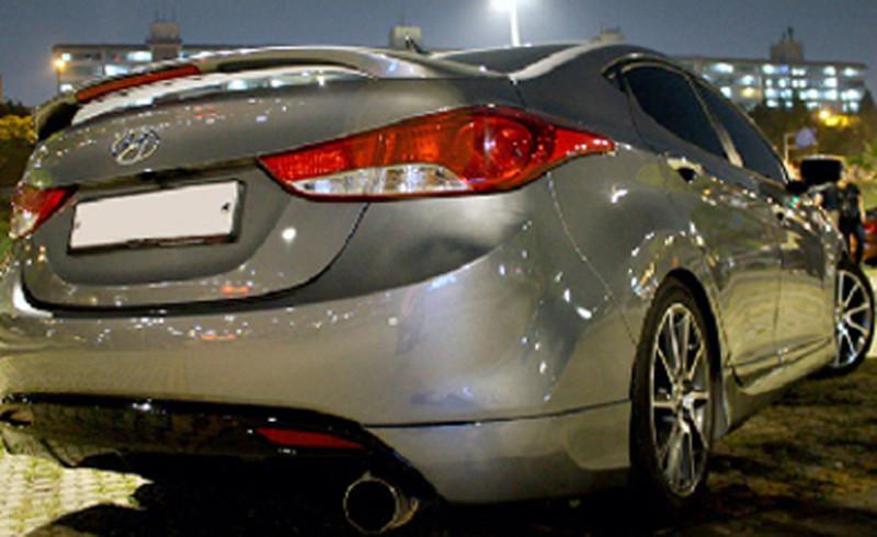 Led wing style trunk painted lip  spoiler for hyundai 2011,2012,2013  elantra