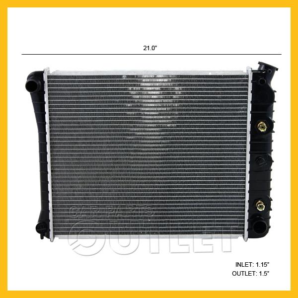 Buick century electra regal nova malibu omega radiator 4.1 l6 5.0 v8 a/t 2 rows