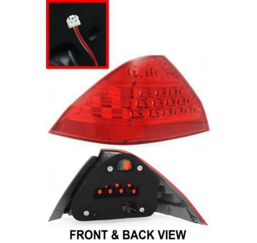 Taillight taillamp brake left driver side rear lh for 06-07 accord 4 door sedan