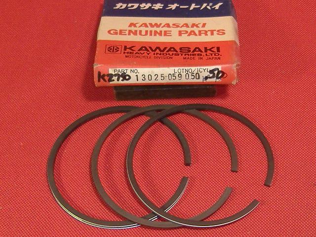 Nos oem kawasaki kz750 kz 750 ltd csr piston rings .50mm 13025-059 twins 1976-83