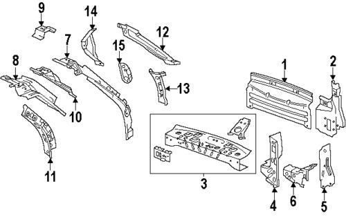 Gmc 25887002 genuine oem factory original rear cross bar