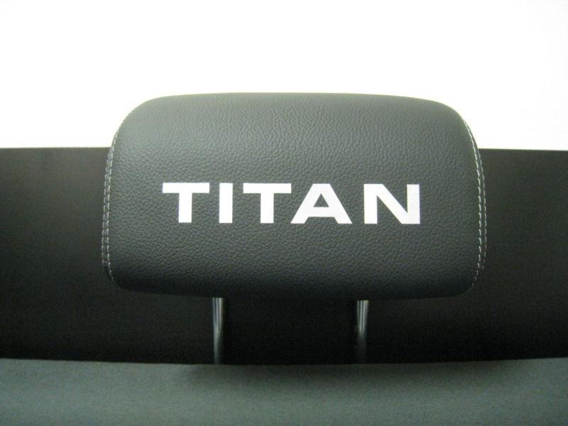 Headrest badge decal sticker nissan *titan* 4-pcs