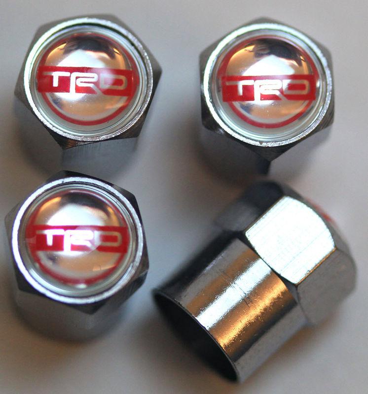 Trd silver tire valve caps fj cruiser scion xa xb supercharger 86 toyota lexus