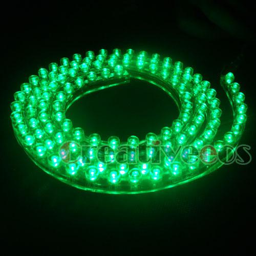 Green 120cm pvc 120leds 12v car waterproof flexible led strips grille light