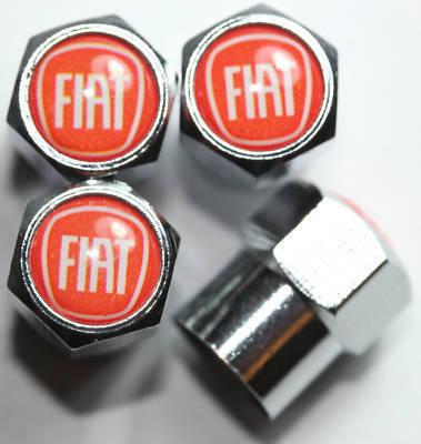 Fiat red tire valve caps linea bravo panda racing 500 800 spider free shipping