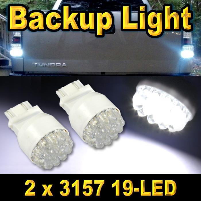 2 x xenon  white 3157 led back up reverse light bulbs 19-led 3156 3057