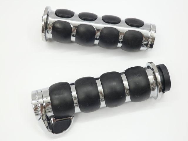 1" pair handlebar hand grips for honda yamaha kawasaki suzuki vulcan shadow 