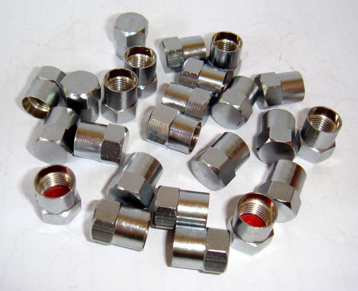 20 pcs. aluminum alloy hex flat tire valve stem caps.