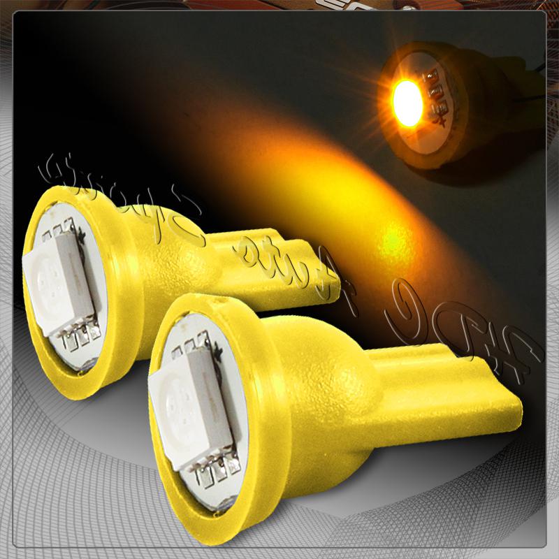 2x t10 194 12v smd led interior instrument panel gauge replacement bulbs - amber