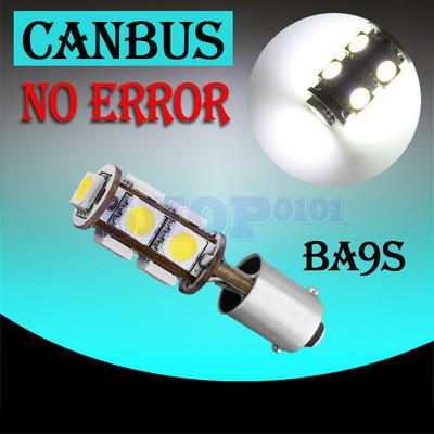 Ba9s 9 smd pure white canbus obc no error interior car t4w led light bulb