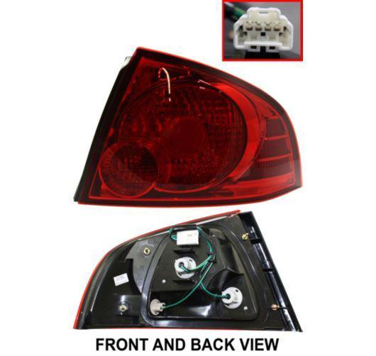 04-06 nissan sentra base and s outer taillight taillamp right rh passenger side