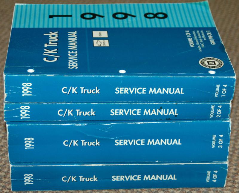 1998 c/k truck service manual volumes 1-4,  gmt/98-ck-1