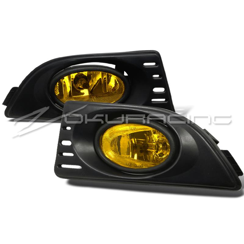 2005-2006 acura rsx yellow fog lights foglights lamps+switch