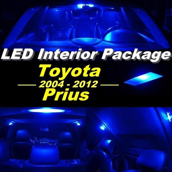 8 x blue led lights interior package kit for 2004 - 2012 toyota prius