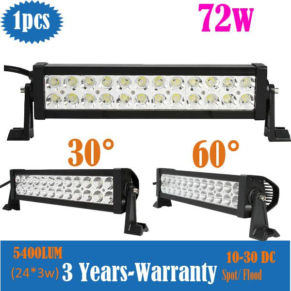 New 14inch 72w led work light bar flood beam truck jeep mine 4wd car spot lamp