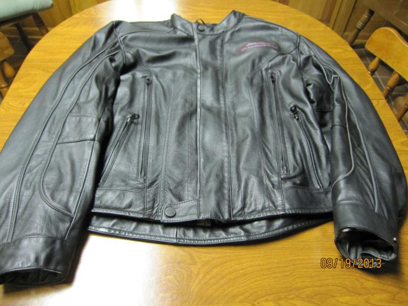 Harley-davidson leather motorcycle jacket 97074-06vm xl body armor gor-tex