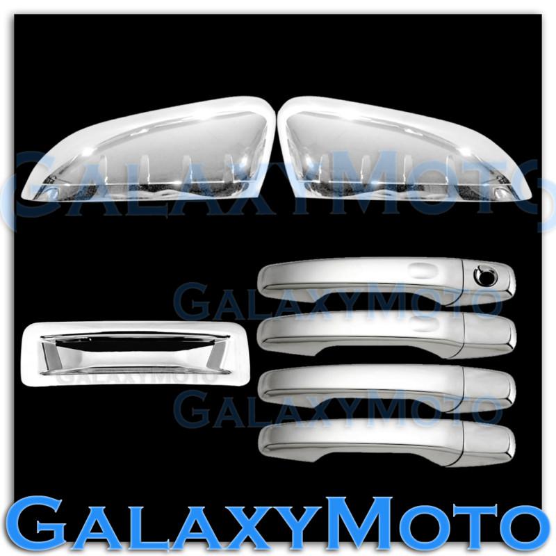 11-14 ford explorer chrome half mirror+4 door handle w/ smart key+tailgate cover