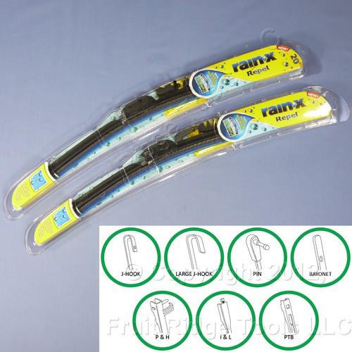 2 rain-x 20" windshield wiper blades repel 8-in-1 water-beading all weather