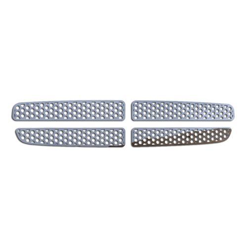 Dodge dakota 97-04 circle punch polished stainless grill insert aftermarket trim