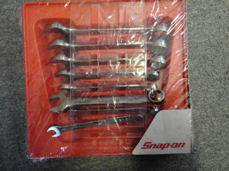 Snap-on 9pc combination short 12pt wrench set #oexs709b