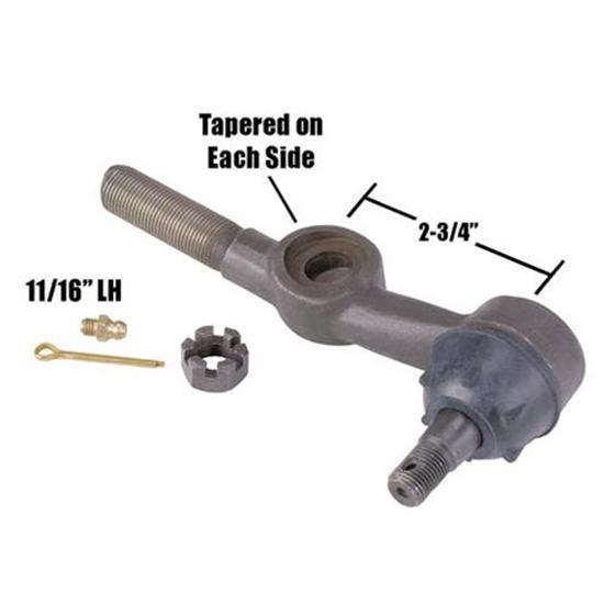 New cross steering tie rod end 11/16"-18 lh for ford-type arms w/ tapered hole