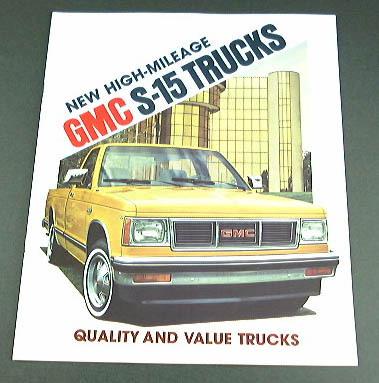 1982 82 gmc s-15 s15 pickup truck brochure gypsy sierra