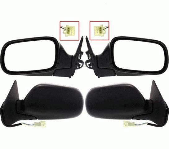 New pair side mirrors lh & rh 1995 subaru legacy power non-heated manual folding