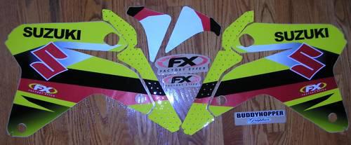 Factory effex rmz450 suzuki evo series graphics decals rmz 450 2005 2006