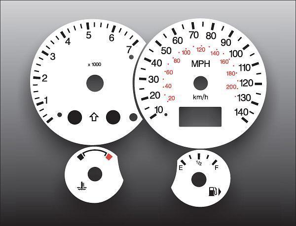 2000-2004 ford focus tach instrument cluster white face gauges