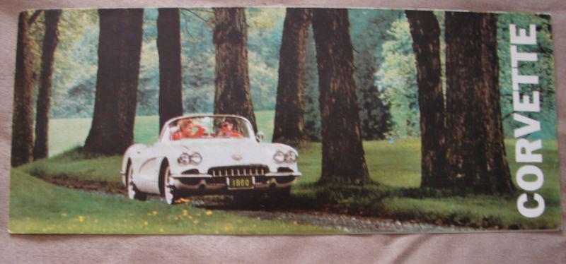1960 corvette sales brochure folder