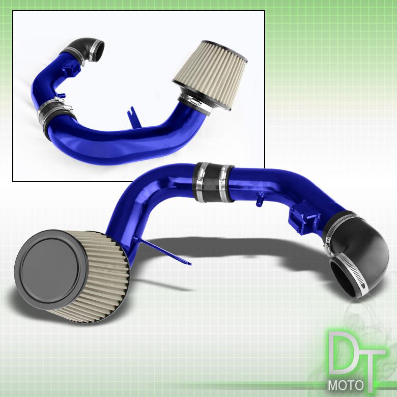 Stainless washable filter+cold air intake 05-10 cobalt 2.2l/05-08 ss 2.4l blue