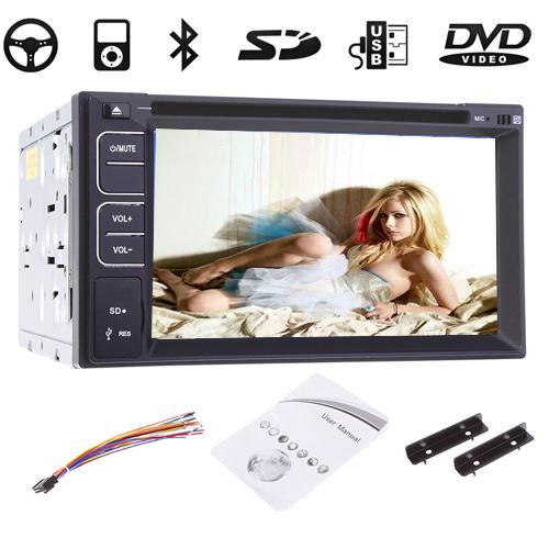 6.2" 2 din hd car dvd cd player ipod bluetooth radio touch screen usb sd mp3