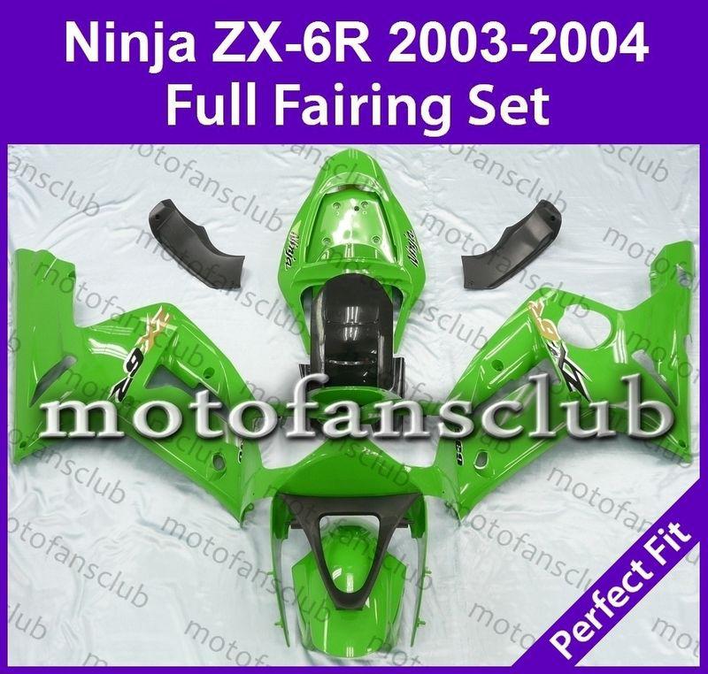 Fit kawasaki 03 04 zx 6r zx 636 ninja 2003 2004 fairing bodywork plastics #02 b