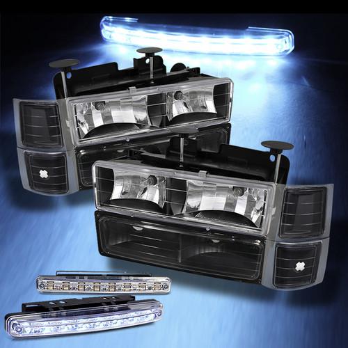 Led bumper fog+tahoe suburban silverado blazer headlights+corner+bumper lights