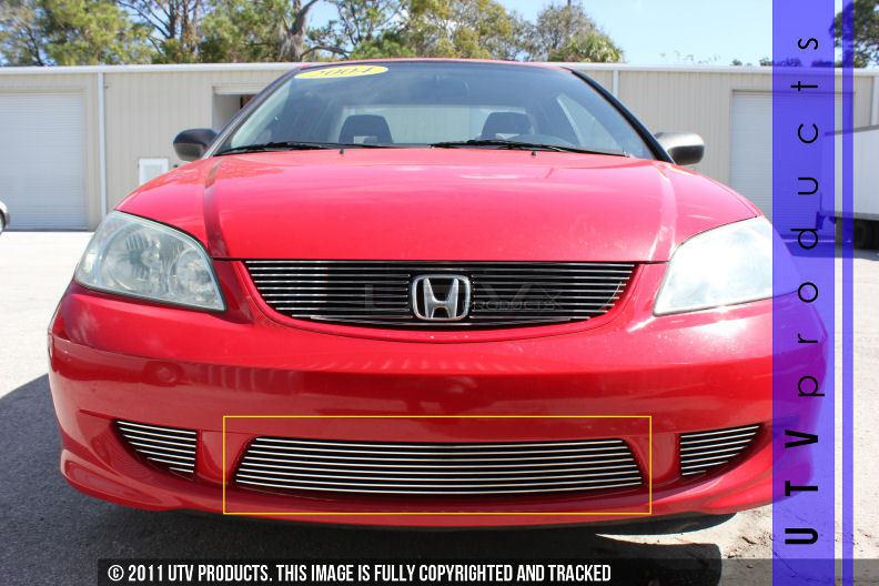 2004 2005 honda civic billet grille fog lights custom 2dr coupe 2pc chrome 04 05