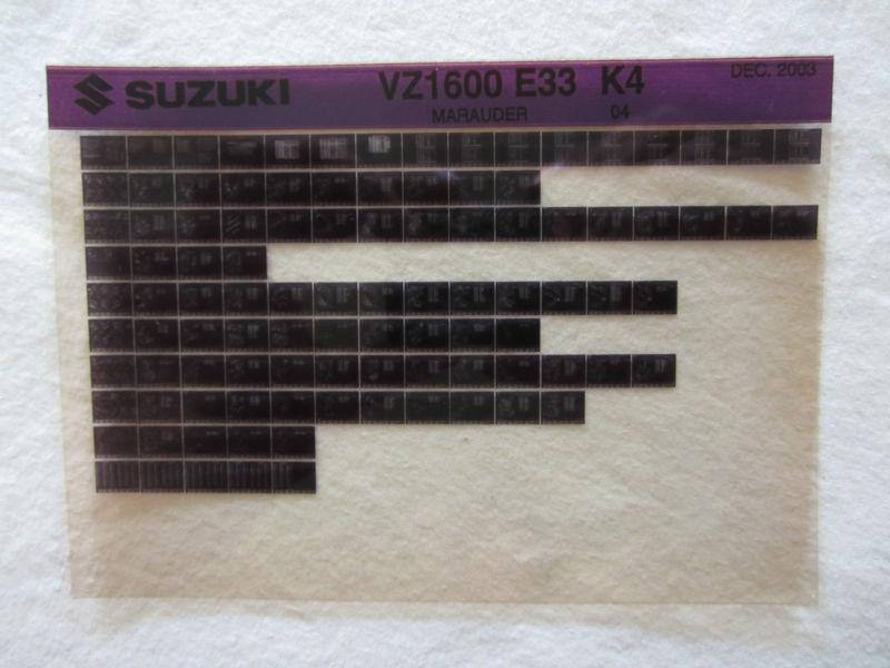 2004 suzuki motorcycle vz1600 e33 k4 marauder microfiche parts catalog vz 1600