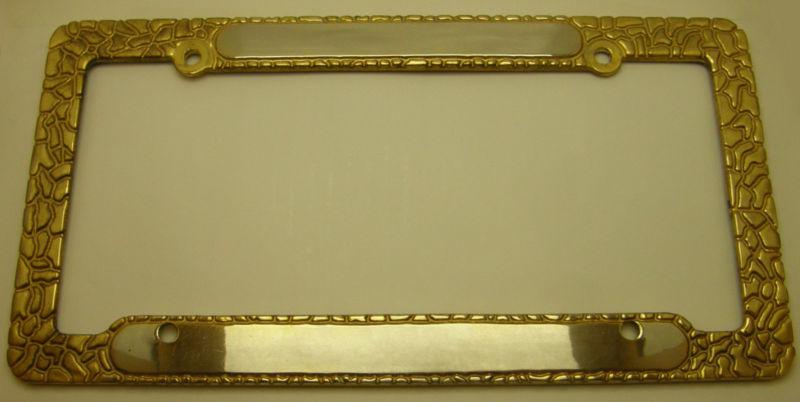 Gold with chrome license plate frame by cruiser accessories