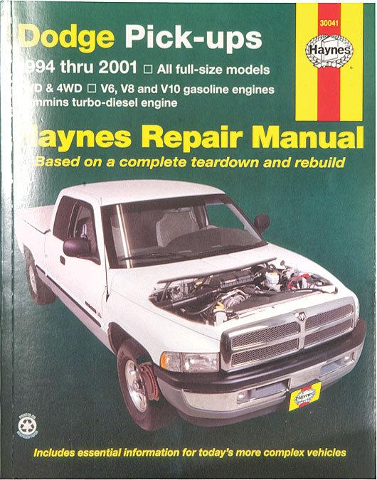 Haynes repair manual dodge pick-ups 1994-2001