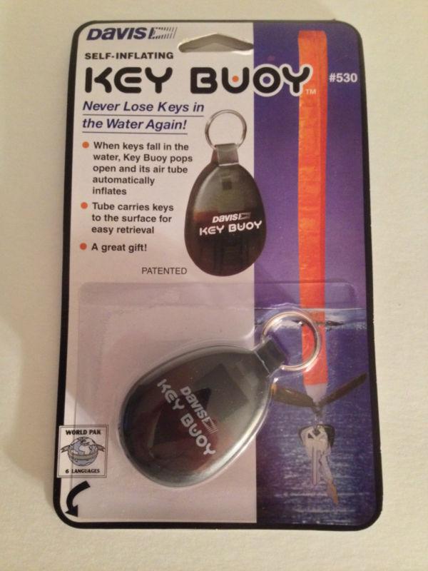 Davis self-inflating key buoy keychain holder nip #530 boating fishing swimming 