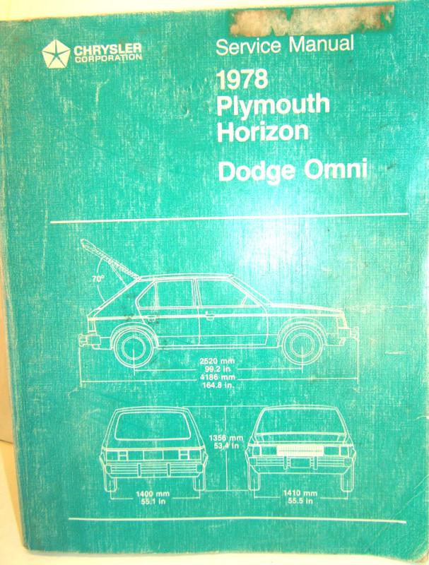 Service manual 1978 plymouth horizon dodge omni