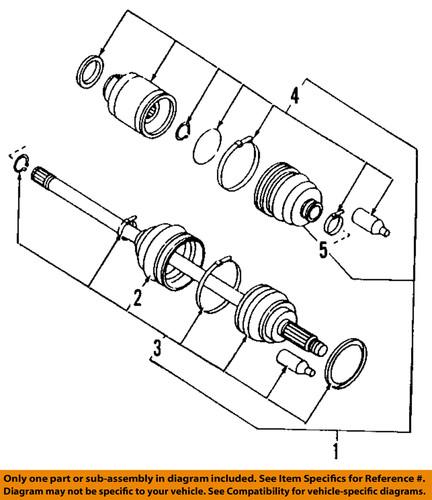 Subaru oem 28397ag00b cv joint boot kit/cv boot