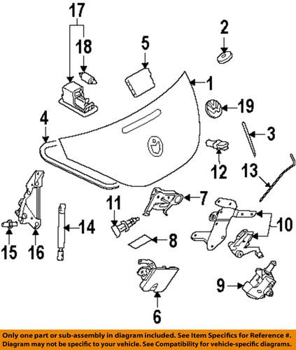 Volkswagen oem 1y0827550f trunk lid lift support/lift support