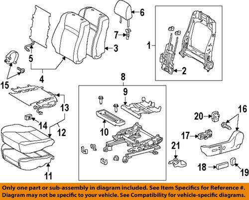 Toyota oem 7107406l40b1 driver seat-seat back cover